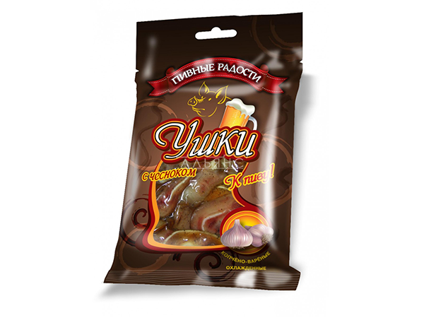 Уши свиные с чесноком "Пивные радости" (100гр) в Комсомольске-на-Амуре