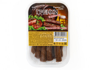 Мясные снеки: Сурские гренки Телятина на гриле (100 гр)