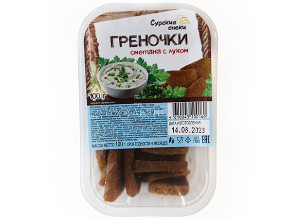 Сурские гренки Сметана с луком (100 гр) в Комсомольске-на-Амуре