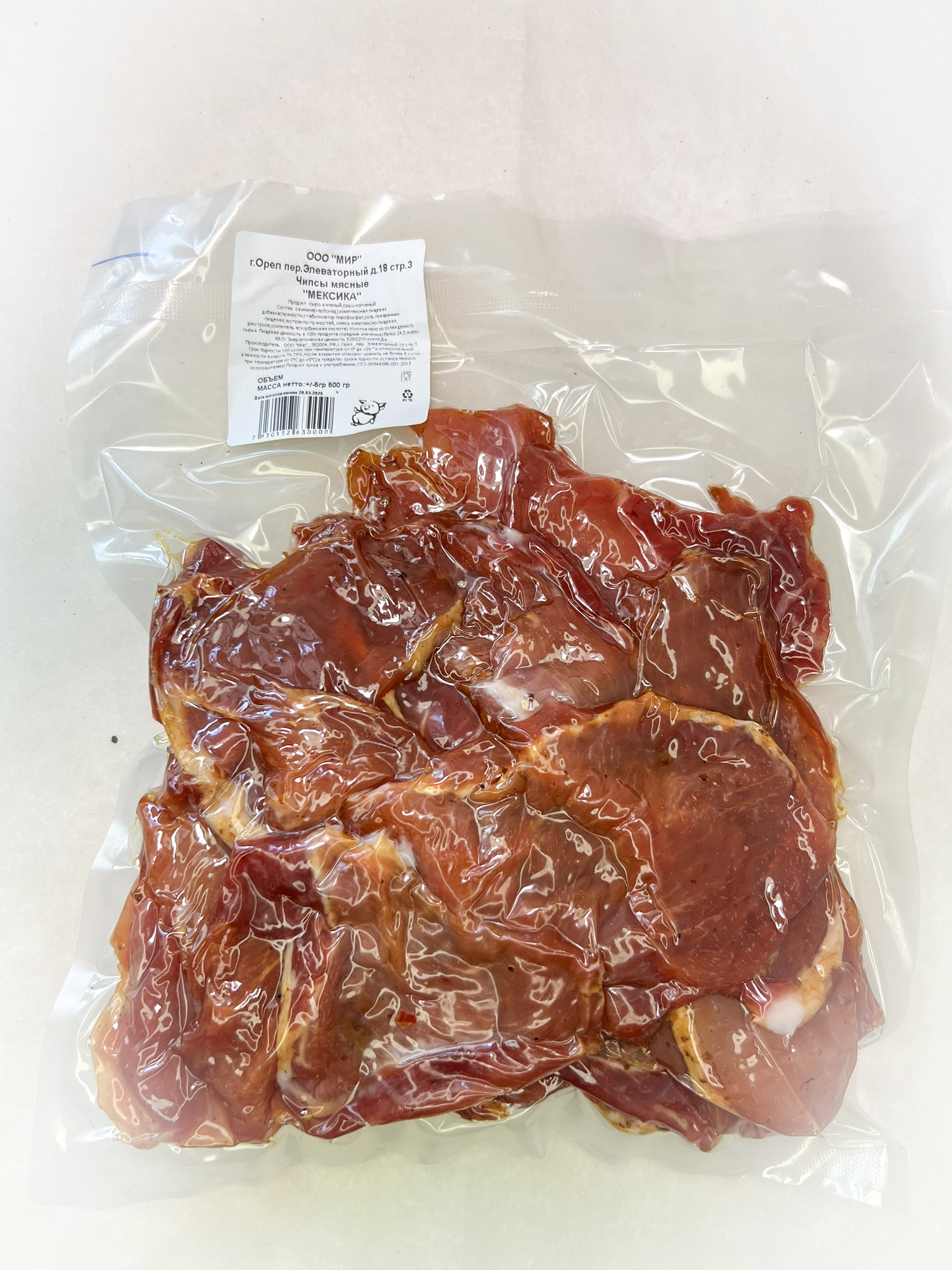 Мясо Чипсы свиные "Мексика" (г.Орёл) 0,5 кг в Комсомольске-на-Амуре